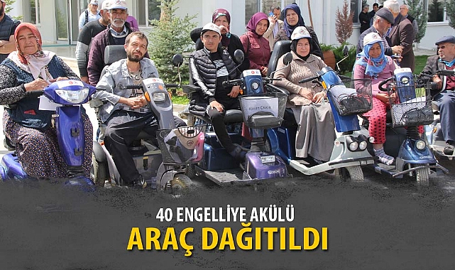 40 ENGELLİYE AKÜLÜ ARAÇ DAĞITILDI