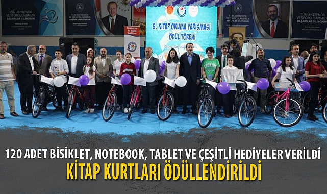 120 ADET BİSİKLET, NOTEBOOK, TABLET VE ÇEŞİTLİ HEDİYELER VERİLDİ