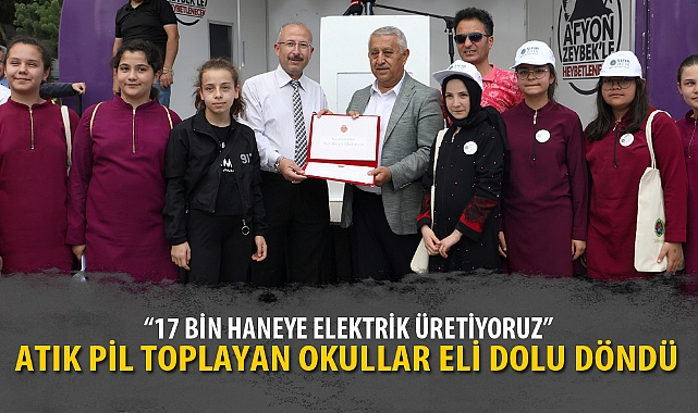 ATIK PİL TOPLAYAN OKULLAR ELİ DOLU DÖNDÜ