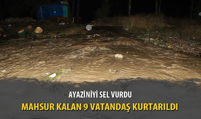 AYAZİNİYİ SEL VURDU