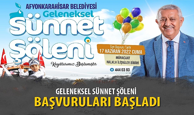 GELENEKSEL SÜNNET ŞÖLENİ BAŞVURULARI BAŞLADI