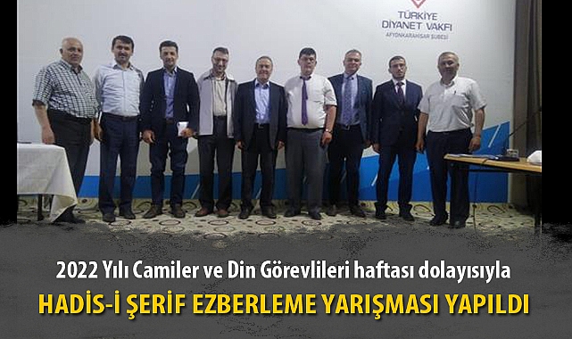 HADİS-İ ŞERİF EZBERLEME YARIŞMASI YAPILDI