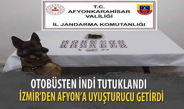 İZMİR’DEN AFYON’A UYUŞTURUCU GETİRDİ