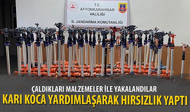 KARI KOCA YARDIMLAŞARAK HIRSIZLIK YAPTI