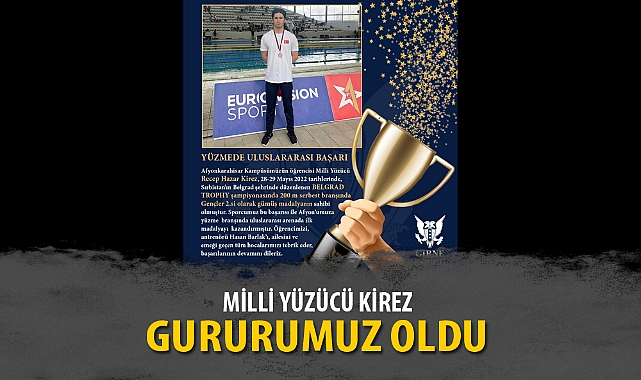 MİLLİ YÜZÜCÜ KİREZ GURURUMUZ OLDU