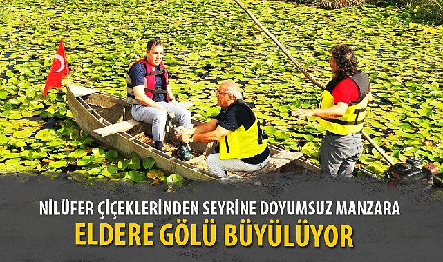 NİLÜFER ÇİÇEKLERİNDEN SEYRİNE DOYUMSUZ MANZARA