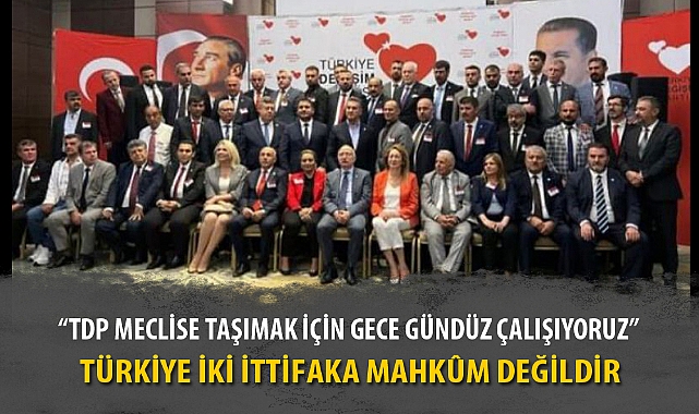 "TDP MECLİSE TAŞIMAK İÇİN GECE GÜNDÜZ ÇALIŞIYORUZ"