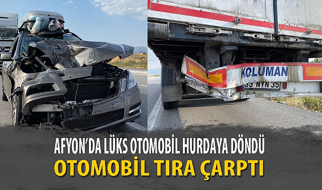 AFYON’DA LÜKS OTOMOBİL HURDAYA DÖNDÜ