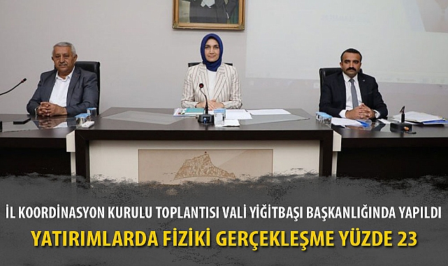 İL KOORDİNASYON KURULU TOPLANTISI VALİ YİĞİTBAŞI BAŞKANLIĞINDA YAPILDI