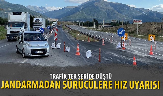 JANDARMADAN SÜRÜCÜLERE HIZ UYARISI