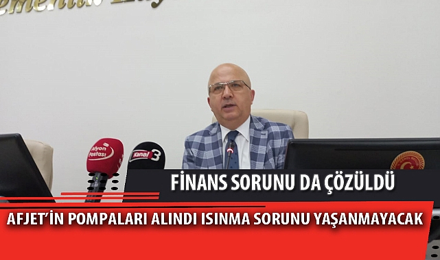 AFJET’İN POMPALARI ALINDI ISINMA SORUNU YAŞANMAYACAK