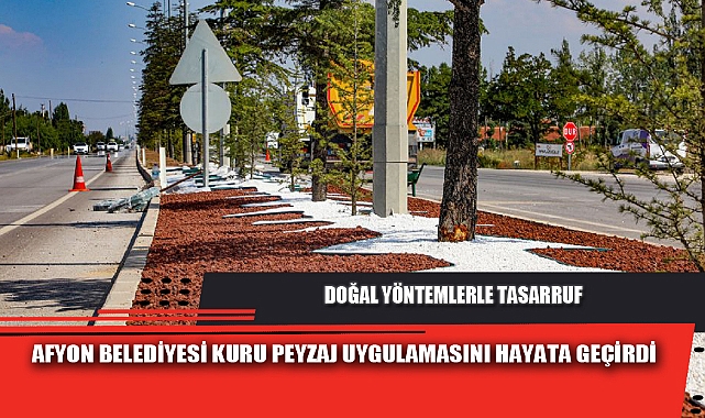 AFYON BELEDİYESİ KURU PEYZAJ UYGULAMASINI HAYATA GEÇİRDİ