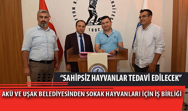 AKÜ VE UŞAK BELEDİYESİNDEN SOKAK HAYVANLARI İÇİN İŞ BİRLİĞİ