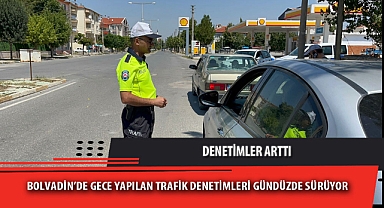 BOLVADİN’DE GECE YAPILAN TRAFİK DENETİMLERİ GÜNDÜZDE SÜRÜYOR