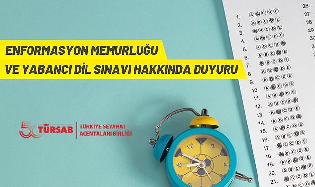 ENFORMASYON MEMURLUĞU VE YABANCI DİL SINAVI DUYURUSU