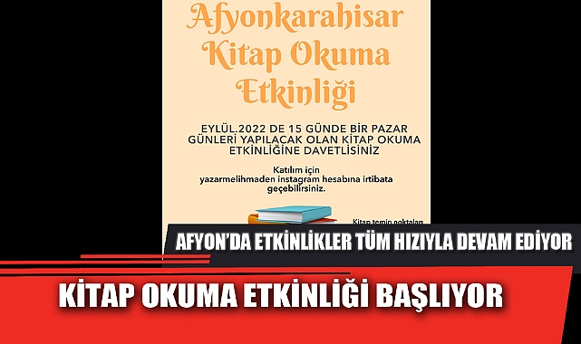 KİTAP OKUMA ETKİNLİĞİ BAŞLIYOR
