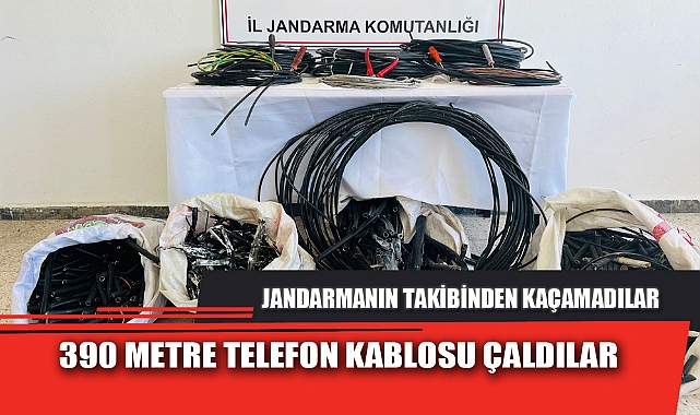 390 METRE TELEFON KABLOSU ÇALDILAR