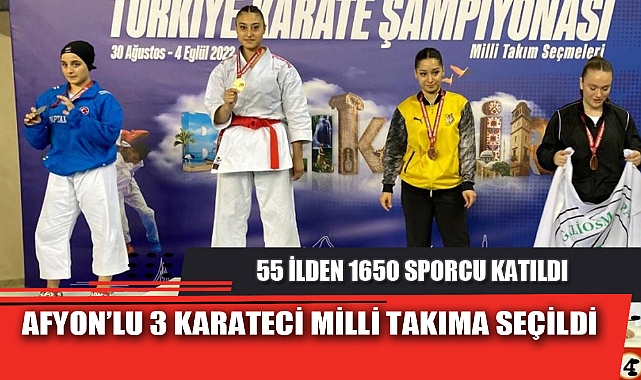 AFYON’LU 3 KARATECI MİLLİ TAKIMA SEÇİLDİ