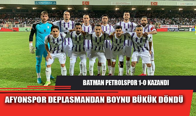 AFYONSPOR DEPLASMANDAN BOYNU BÜKÜK DÖNDÜ 