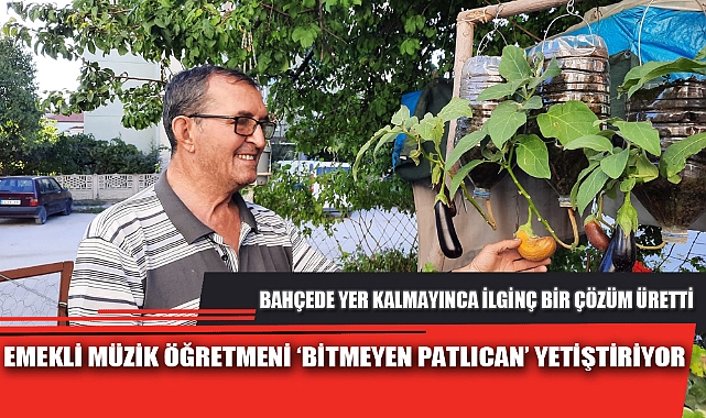 EMEKLİ MÜZİK ÖĞRETMENİ ‘BİTMEYEN PATLICAN’ YETİŞTİRİYOR