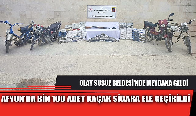 AFYON’DA BİN 100 ADET KAÇAK SİGARA ELE GEÇİRİLDİ