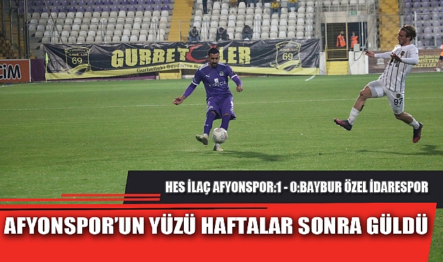 AFYONSPOR’UN YÜZÜ HAFTALAR SONRA GÜLDÜ