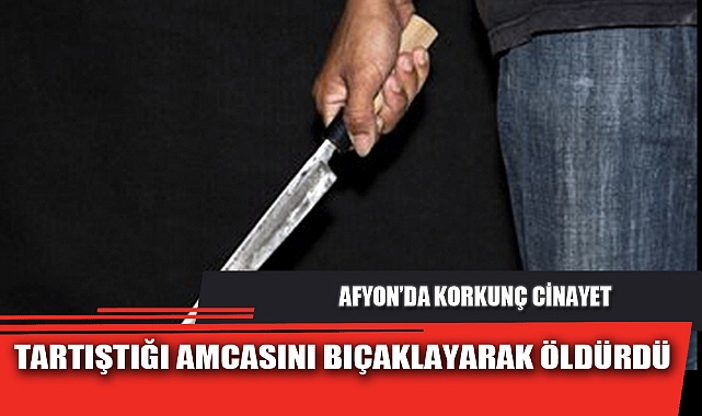 TARTIŞTIĞI AMCASINI BIÇAKLAYARAK ÖLDÜRDÜ