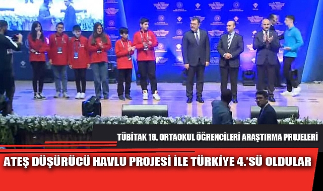 ATEŞ DÜŞÜRÜCÜ HAVLU PROJESİ İLE TÜRKİYE 4.’SÜ OLDULAR