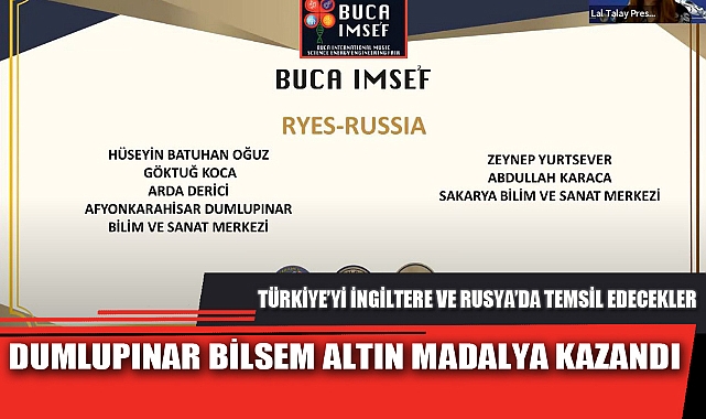 DUMLUPINAR BİLSEM ALTIN MADALYA KAZANDI