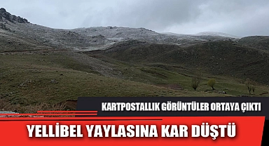 YELLİBEL YAYLASINA KAR DÜŞTÜ