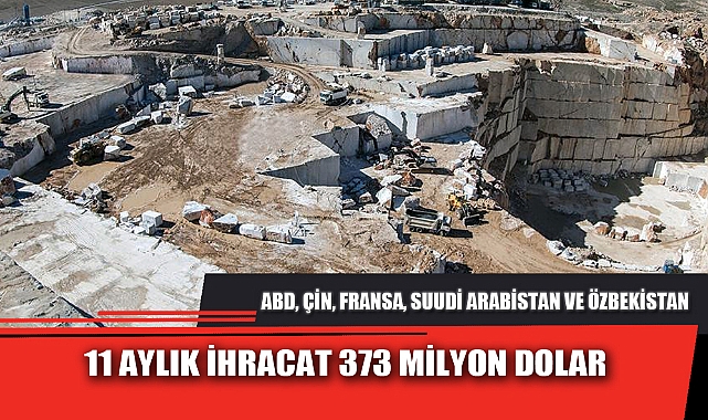 11 AYLIK İHRACAT 373 MİLYON DOLAR