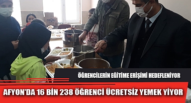 AFYON’DA 16 BİN 238 ÖĞRENCİ ÜCRETSİZ YEMEK YİYOR