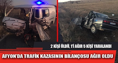 AFYON’DA TRAFİK KAZASININ BİLANÇOSU AĞIR OLDU
