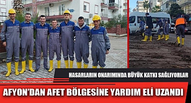 AFYON’DAN AFET BÖLGESİNE YARDIM ELİ UZANDI