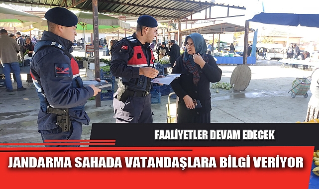 JANDARMA SAHADA VATANDAŞLARA BİLGİ VERİYOR
