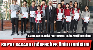 RSP’DE BAŞARILI ÖĞRENCİLER ÖDÜLLENDİRİLDİ