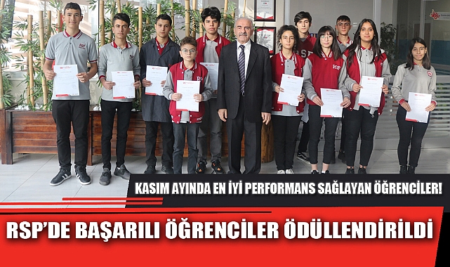 RSP’DE BAŞARILI ÖĞRENCİLER ÖDÜLLENDİRİLDİ