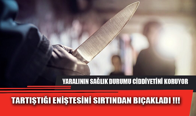 TARTIŞTIĞI ENİŞTESİNİ SIRTINDAN BIÇAKLADI