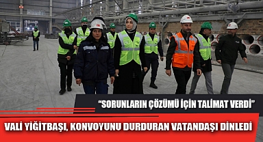 VALİ YİĞİTBAŞI, KONVOYUNU DURDURAN VATANDAŞI DİNLEDİ