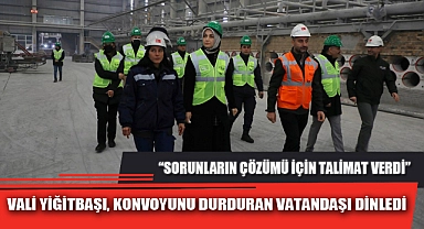 VALİ YİĞİTBAŞI, KONVOYUNU DURDURAN VATANDAŞI DİNLEDİ