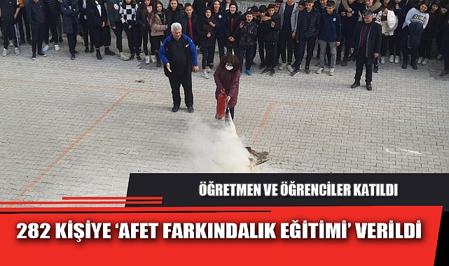 282 KİŞİYE ‘AFET FARKINDALIK EĞİTİMİ’ VERİLDİ