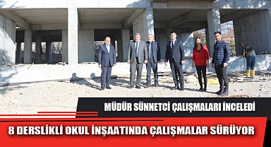 8 DERSLİKLİ OKUL İNŞAATINDA ÇALIŞMALAR SÜRÜYOR