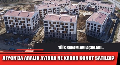 AFYON’DA ARALIK AYINDA NE KADAR KONUT SATILDI?
