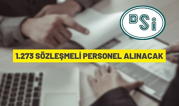 DSİ 1273 SÖZLEŞMELİ PERSONEL ALACAK