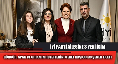 GÜNGÖR, APAK VE GIRAN’IN ROZETLERİNİ GENEL BAŞKAN AKŞENER TAKTI