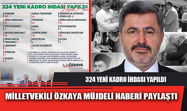 MİLLETVEKİLİ ÖZKAYA MÜJDELİ HABERİ PAYLAŞTI