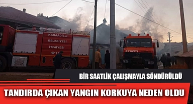 TANDIRDA ÇIKAN YANGIN KORKUYA NEDEN OLDU
