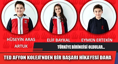 TED AFYON KOLEJİ’NDEN BİR BAŞARI HİKAYESİ DAHA