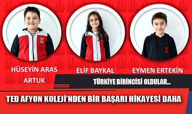 TED AFYON KOLEJİ’NDEN BİR BAŞARI HİKAYESİ DAHA