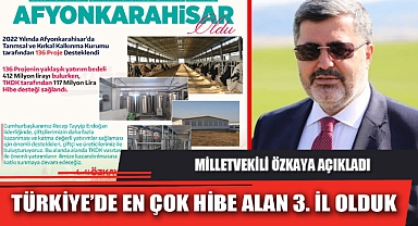 TÜRKİYE’DE EN ÇOK HİBE ALAN 3. İL OLDUK